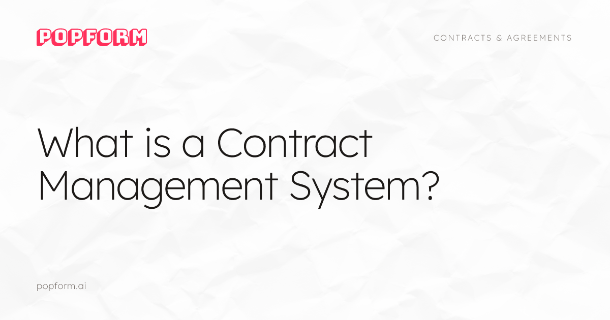 What is a Contract Management System?